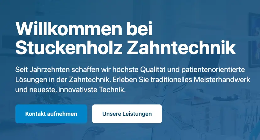 Screenshot des Projekts Stuckenholz Zahntechnik